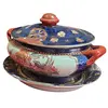 Foto de um(a) Sopeira Antiga com Presentoir em Porcelana Oriental – Satsuma – Detalhes em Ouro, da categoria de Conjuntos de servir. Belíssima sopeira com presentoir (prato de base) em porcelana oriental, uma peça de grande impacto visual e refinamento... Vendido no marketplace Trésors.