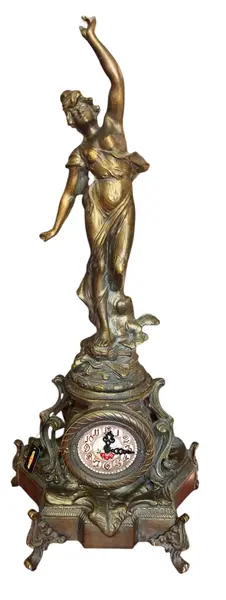Foto de um(a) Relógio Escultura Feminina em Petit Bronze, da categoria de Relógios de mesa. Mostrado de uma perspectiva diferente. Vendido no marketplace Trésors.