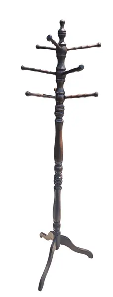 Foto de um(a) Mancebo Cabideiro de Chão em Madeira Imbuia – Estilo Clássico Torneado, da categoria de Cabideiros e porta-chapéus. Elegância e organização para o seu hall de entrada ou quarto. Este mancebo é fabricado em imbuia maciça, uma das madeiras... Vendido no marketplace Trésors.