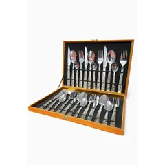 Foto de um(a) Faqueiro em Aço Inox Stainless Steel – 24 Peças | Elegância e Durabilidade, da categoria de Outros utensílios. Faqueiro Stainless Steel com 24 peças, ideal para compor a mesa do dia a dia ou ocasiões especiais. Produzido em aço... Vendido no marketplace Trésors.