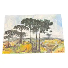 Foto de um(a) Andrea Prezutti - Araucárias, da categoria de Pinturas. Óleo sobre tela da grande artista paranaense Andrea Prezutti, natural de Jacarezinho. Vendido no marketplace Trésors.