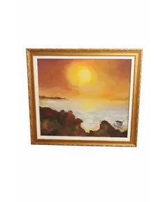 Foto de um(a) “Praia dos Rochedos” – Erico da Silva, da categoria de Pinturas. Belíssimo quadro “Praia dos Rochedos”, de Erico da Silva, retratando uma paisagem litorânea ao entardecer, com o sol intenso... Vendido no marketplace Trésors.