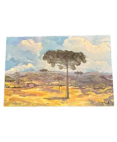Foto de um(a) Andrea Prezutti - Araucárias, da categoria de Pinturas. Óleo sobre tela da grande artista paranaense Andrea Prezutti, natural de Jacarezinho. Vendido no marketplace Trésors.