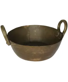 Foto de um(a) Tacho de Cobre Antigo, da categoria de Panelas. Peça clássica e robusta, ideal tanto para uso culinário quanto para decoração rústica e colecionismo. Vendido no marketplace Trésors.