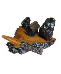 Foto de um(a) Escritório de Época: Tinteiro e Abridor de Cartas em Madeira Entalhada, da categoria de Outros colecionáveis. Excepcional conjunto de escrita vintage, composto por tinteiro de mesa e abridor de cartas coordenado. Esta peça destaca-se... Vendido no marketplace Trésors.