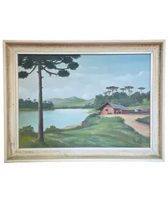 Foto de um(a) Óleo Sobre Tela de Eugênio Schuwaloff (1968), da categoria de Pinturas. Importante registro pictórico do renomado artista de origem russa Eugênio Schuwaloff (1904-1970), datado de 1968. A tela é... Vendido no marketplace Trésors.
