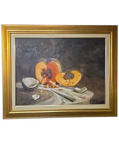 Foto de um(a) Quadro Pintura - Natureza morta em OST - James Christian (1,02 x 0,85), da categoria de Pinturas. James Christian (1,02 x 0,85). Vendido no marketplace Trésors.