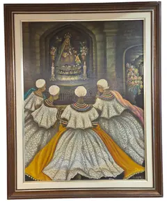 Foto de um(a) Quadro Pintura Elayne, da categoria de Pinturas. Óleo sobre tela. Vendido no marketplace Trésors.