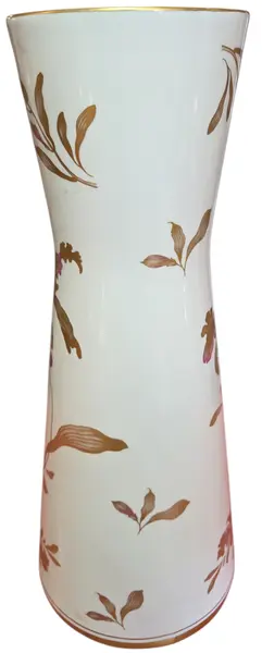 Foto de um(a) Vaso em Porcelana Saller - Decoração Floral e Filete a Ouro, da categoria de Vasos. Este elegante vaso em porcelana é uma peça de destaque para colecionadores e amantes de decoração clássica. Com um design... Mostrado de uma perspectiva diferente. Vendido no marketplace Trésors.