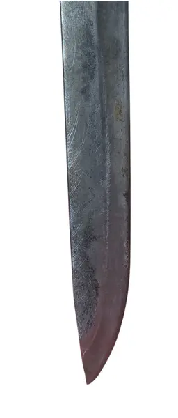 Foto de um(a) Faca Artesanal com Cabo em Madeira e Pomo de Bronze Esculpido em Cabeça de Águia, da categoria de Facas. Faca de confecção artesanal, caracterizada pelo design funcional e robusto. O destaque da peça reside em sua empunhadura... Mostrado de uma perspectiva diferente. Vendido no marketplace Trésors.