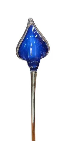 Foto de um(a) Flor Copo-de-Leite em Cristal Murano – Azul Cobalto e Dourado, da categoria de Outros colecionáveis. Exclusiva escultura artística em cristal tipo Murano, modelada à mão representando uma delicada flor (estilo Copo-de-Leite).... Mostrado de uma perspectiva diferente. Vendido no marketplace Trésors.