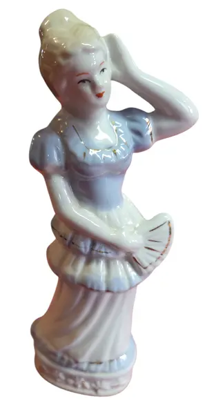 Foto de um(a) Biscuit Figura Feminina em Porcelana, da categoria de Modelos e estatuetas. Magnífica figura feminina em porcelana biscuit, caracterizada pelo acabamento fosco e toque aveludado que realça a riqueza... Mostrado de uma perspectiva diferente. Vendido no marketplace Trésors.
