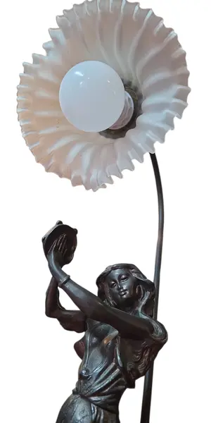 Foto de um(a) Escultura Luminária Antiga Cigana em Petit Bronze, da categoria de Escultura. Esta magnífica escultura luminária em petit bronze retrata uma figura cigana com impressionante riqueza de detalhes. A peça... Mostrado de uma perspectiva diferente. Vendido no marketplace Trésors.