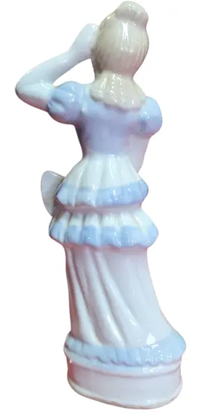 Foto de um(a) Biscuit Figura Feminina em Porcelana, da categoria de Modelos e estatuetas. Magnífica figura feminina em porcelana biscuit, caracterizada pelo acabamento fosco e toque aveludado que realça a riqueza... Mostrado de uma perspectiva diferente. Vendido no marketplace Trésors.