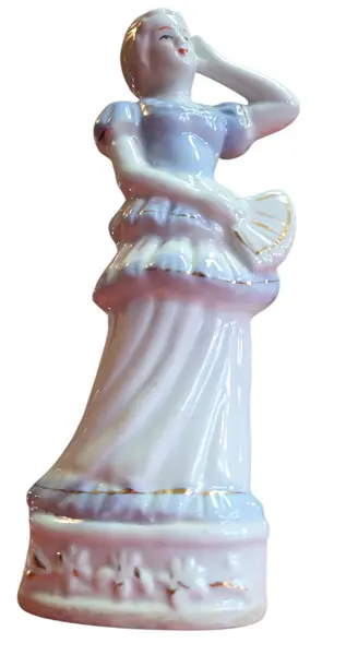 Foto de um(a) Biscuit Figura Feminina em Porcelana, da categoria de Modelos e estatuetas. Magnífica figura feminina em porcelana biscuit, caracterizada pelo acabamento fosco e toque aveludado que realça a riqueza... Mostrado de uma perspectiva diferente. Vendido no marketplace Trésors.