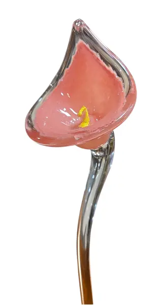 Foto de um(a) Flor Copo-de-Leite em Cristal Murano – Rosa e Dourado, da categoria de Outros colecionáveis. Exclusiva escultura artística em cristal tipo Murano, modelada à mão representando uma delicada flor (estilo Copo-de-Leite).... Mostrado de uma perspectiva diferente. Vendido no marketplace Trésors.