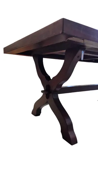 Foto de um(a) Mesa em Imbuia Maciça, da categoria de Conjunto de mesas e cadeiras. Mostrado de uma perspectiva diferente. Vendido no marketplace Trésors.