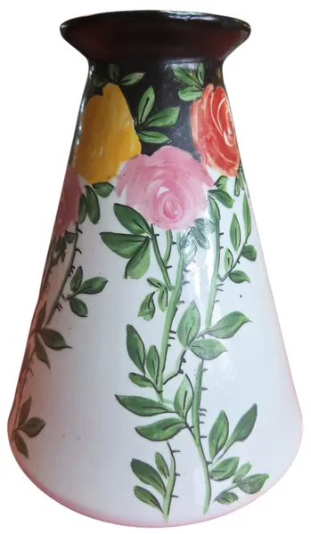 Foto de um(a) Vaso em Cerâmica Weiss - Pintura Floral Manual - Mogi das Cruzes, da categoria de Vasos. Vaso decorativo em cerâmica esmaltada da tradicional marca brasileira Weiss, fabricado em Mogi das Cruzes (SP). A peça... Vendido no marketplace Trésors.