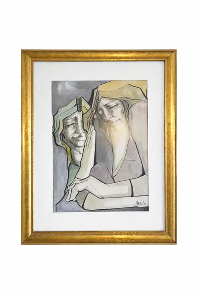 Foto de um(a) Ricardo — Moreno Blanco, da categoria de Pinturas. Este quadro retrata Ricardo em uma composição que explora contrastes sutis entre tons de pele, identidade e expressão. A... Vendido no marketplace Trésors.