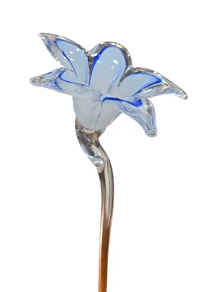 Foto de um(a) Flor Decorativa em Cristal Murano - Branco e Azul, da categoria de Outros colecionáveis. Elegante flor decorativa artesanal, modelada à mão em cristal Murano. Esta peça une o charme do design orgânico com a... Mostrado de uma perspectiva diferente. Vendido no marketplace Trésors.
