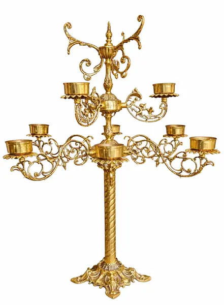 Foto de um(a) Candelabro Clássico em Bronze – 9 Bocas, da categoria de Castiçais. Elegante candelabro em bronze, com 9 bocas e rica ornamentação de inspiração clássica. Peça de presença marcante, ideal para... Vendido no marketplace Trésors.
