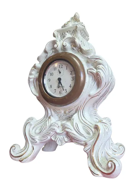 Foto de um(a) Relógio de Mesa em Porcelana Craquelada – Peça Decorativa, da categoria de Relógios de mesa. **RELÓGIO NÃO FUNCIONA, PEÇA ADAPTADA NA PORCELANA** Este elegante relógio de mesa é uma peça de destaque que une o charme... Mostrado de uma perspectiva diferente. Vendido no marketplace Trésors.