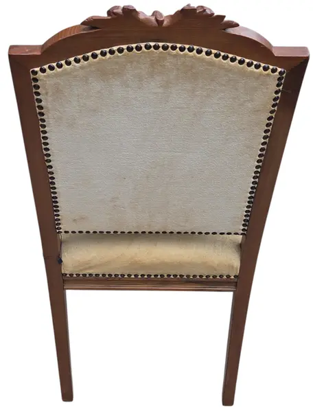 Foto de um(a) Cadeira Antiga Luís XVI em Madeira Nobre Entalhada, da categoria de Outras cadeiras. Elegante cadeira de época clássico francês (Luís XVI), confeccionada em madeira nobre de alta densidade com ricos detalhes... Mostrado de uma perspectiva diferente. Vendido no marketplace Trésors.