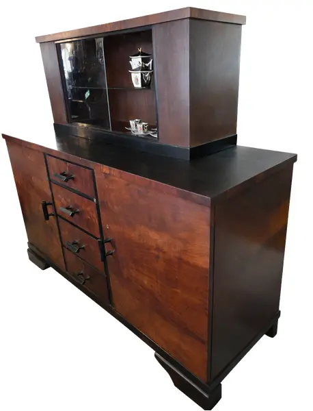 Foto de um(a) Cristaleira Art Déco Original – Raymundo Egg & Cia (Pré Móveis Cimo) – Década de 30/40, da categoria de Cristaleiras. Magnífica cristaleira Art Déco, fabricada em Rio Negrinho (SC) pela tradicional Raymundo Egg & Cia, período pré Móveis Cimo.... Vendido no marketplace Trésors.