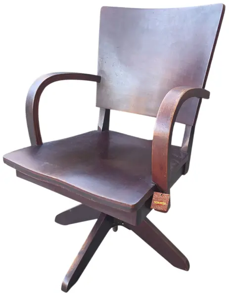 Foto de um(a) Cadeira de Escritório Giratória Xerife Ritzmann em Madeira, da categoria de Poltronas. Autêntica e robusta cadeira de escritório antiga modelo Xerife, fabricada pela renomada e tradicional marca Ritzmann. Uma... Vendido no marketplace Trésors.