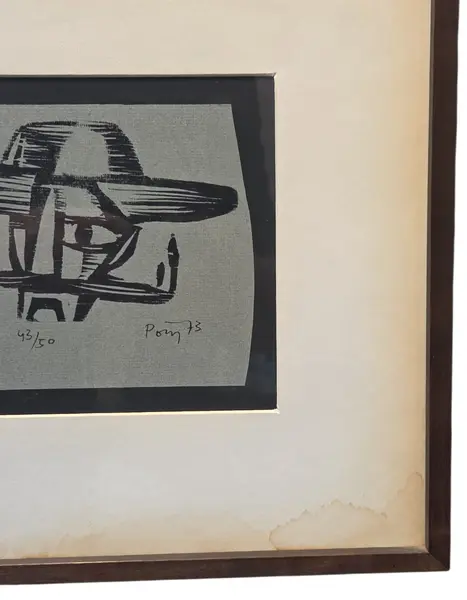 Foto de um(a) Poty Lazzarotto - 1973, da categoria de Pinturas. Xilogravura de Poty Lazzarotto - 1973. Mostrado de uma perspectiva diferente. Vendido no marketplace Trésors.