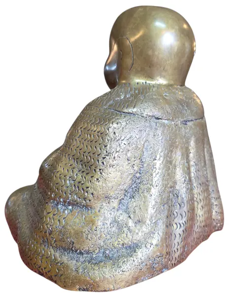 Foto de um(a) Estátua Buda em Bronze Maciço, da categoria de Escultura. Traga paz e sofisticação para o seu ambiente com este Buda em bronze. Uma peça pesada, com acabamento detalhado e pátina... Mostrado de uma perspectiva diferente. Vendido no marketplace Trésors.