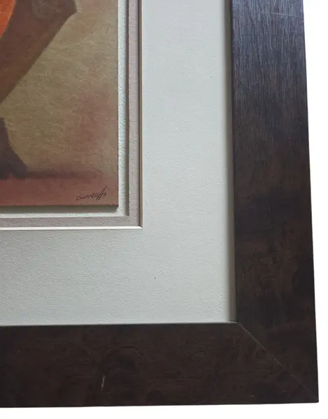 Foto de um(a) Quadro Artístico "Tango Nuestro" – Elegância e Paixão em Moldura Clássica, da categoria de Pinturas. Esta obra captura a essência vibrante e melancólica do tango, a dança mais icônica do Rio da Prata. Com um estilo que... Mostrado de uma perspectiva diferente. Vendido no marketplace Trésors.