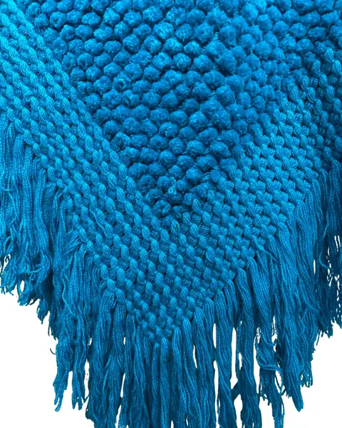 Foto de um(a) Xale Vintage Azul Ciano, da categoria de Casacos. Xale Vintage na cor azul Ciano Lindo trabalho, primorosa execução, provavelmente em técnica antiga de amarração de lã com... Mostrado de uma perspectiva diferente. Vendido no marketplace Trésors.