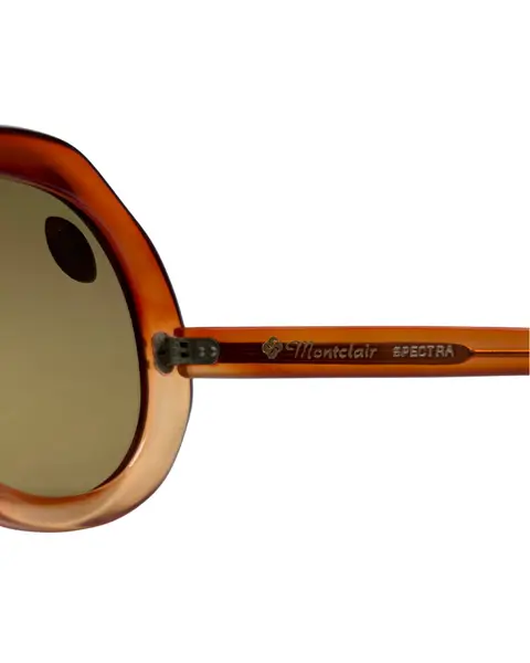 Foto de um(a) Óculos Vintage Novo Montclair Spectra, da categoria de Óculos. Óculos VINTAGE Montclair, modelo Spectra, Selected Frame, armação em acetato nas cores degrade marrom alaranjado, semi... Mostrado de uma perspectiva diferente. Vendido no marketplace Trésors.