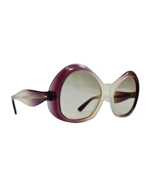 Foto de um(a) Óculos Vintage Novo Montclair Suncat, da categoria de Óculos. Óculos VINTAGE Montclair, modelo Suncat, Selected Frame, armação em acetato nas cores degrade lilás e gelo, semi... Mostrado de uma perspectiva diferente. Vendido no marketplace Trésors.