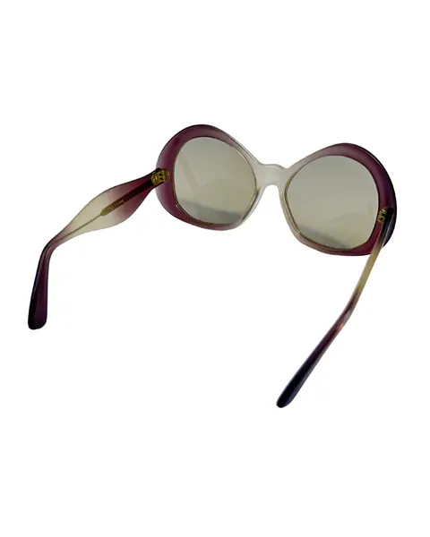 Foto de um(a) Óculos Vintage Novo Montclair Suncat, da categoria de Óculos. Óculos VINTAGE Montclair, modelo Suncat, Selected Frame, armação em acetato nas cores degrade lilás e gelo, semi... Mostrado de uma perspectiva diferente. Vendido no marketplace Trésors.