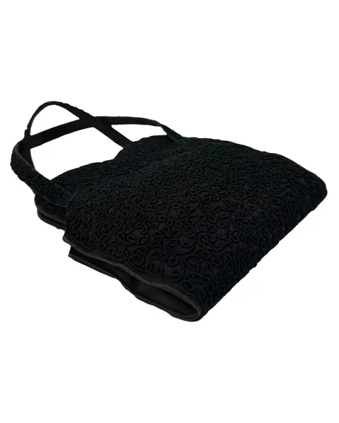 Foto de um(a) Bolsa Vintage Tecido Bordado Arabesco, da categoria de Bolsas. bolsa vintage, provavelmente década de 40 ou 50, formato único, com bordado delicados arabescos por toda a peça, parte... Mostrado de uma perspectiva diferente. Vendido no marketplace Trésors.