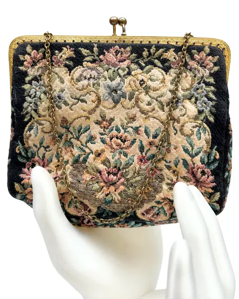 Foto de um(a) Bolsa Gobelin Floral Verweegen & Kok, da categoria de Bolsas. Linda e colecionável bolsa em gobelin, da renomada marca holandesa Verweegen & Kok, uma joalheria e ourivesaria tradicional... Mostrado de uma perspectiva diferente. Vendido no marketplace Trésors.
