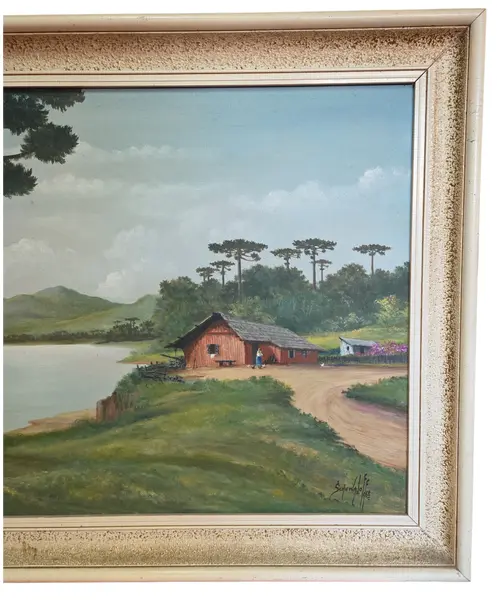 Foto de um(a) Óleo Sobre Tela de Eugênio Schuwaloff (1968), da categoria de Pinturas. Importante registro pictórico do renomado artista de origem russa Eugênio Schuwaloff (1904-1970), datado de 1968. A tela é... Mostrado de uma perspectiva diferente. Vendido no marketplace Trésors.