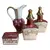 Foto de um(a) Conjunto Miniaturas de Toucador em Porcelana, da categoria de Outros modelos. conjunto VINTAGE miniaturas de peças de toucador, em porcelana policromada em tons de marsala e off, sendo os perfumeiros... Vendido no marketplace Trésors.