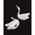 Foto de um(a) Par de Cisnes em Porcelana, da categoria de Modelos e estatuetas. Belíssimo par de cisnes em porcelana esmaltação fina de alta qualidade. Na cor branca e detalhes em preto e amarelo. Item... Mostrado de uma perspectiva diferente. Vendido no marketplace Trésors.