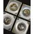 Foto de um(a) Cj 4 Mini Quadros Camafeus, da categoria de Molduras para quadros. Conjunto de 4 belos mini quadros com camafeu de cena galante e damas, confeccionados em metal e moldura em antigas teclas de... Mostrado de uma perspectiva diferente. Vendido no marketplace Trésors.