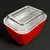 Foto de um(a) Manteigueira Pyrex Opalina Americana, da categoria de Outros utensílios para servir. Fantástico recipiente em opalina da pirex, made USA, parte externa na cor vermelha, tampa em vidrão incolor. Originalmente... Mostrado de uma perspectiva diferente. Vendido no marketplace Trésors.