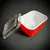 Foto de um(a) Manteigueira Pyrex Opalina Americana, da categoria de Outros utensílios para servir. Fantástico recipiente em opalina da pirex, made USA, parte externa na cor vermelha, tampa em vidrão incolor. Originalmente... Mostrado de uma perspectiva diferente. Vendido no marketplace Trésors.