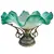 Foto de um(a) Antigo centro de mesa/fruteira em metal e vidro fosco na cor gelo e verde, da categoria de Centro de mesa. Antigo centro de mesa/fruteira, em metal e vidro fosco na cor gelo e verde degradê!. Vendido no marketplace Trésors.