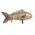 Foto de um(a) Peixe Escultural em Latão Dourado, da categoria de Escultura. A pátina natural do latão confere um charme vintage autêntico, tornando-o o acessório perfeito para mesas de centro,... Mostrado de uma perspectiva diferente. Vendido no marketplace Trésors.