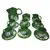 Foto de um(a) Jogo de Café/Chá em Porcelana Esmaltada Verde – Pintura Floral Artesanal – 15 Peças, da categoria de Conjuntos de café e chá. Encante seus convidados com este magnífico conjunto de café em porcelana esmaltada. Com um acabamento em verde folha... Mostrado de uma perspectiva diferente. Vendido no marketplace Trésors.