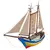 Foto de um(a) Veleiro Antigo em Madeira – Escuna Clássica Pintada à Mão, da categoria de Modelos de barcos. Encanto e Nostalgia em Cada Detalhe Este magnífico veleiro antigo é uma peça decorativa que evoca a era de ouro da... Vendido no marketplace Trésors.