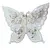 Foto de um(a) Borboleta Decorativa em Porcelana Moldada – Relevo Floral, da categoria de Objetos de parede esculturais. Exuberante escultura de parede ou mesa em porcelana branca vitrificada, apresentando o formato de uma borboleta com asas... Mostrado de uma perspectiva diferente. Vendido no marketplace Trésors.