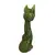 Foto de um(a) Escultura Decorativa Gato Sentado – Cerâmica Esmaltada Verde Jade, da categoria de Escultura. Elegante escultura figurativa representando um gato em postura sentada e alongada. A peça destaca-se pela sua estilização... Mostrado de uma perspectiva diferente. Vendido no marketplace Trésors.